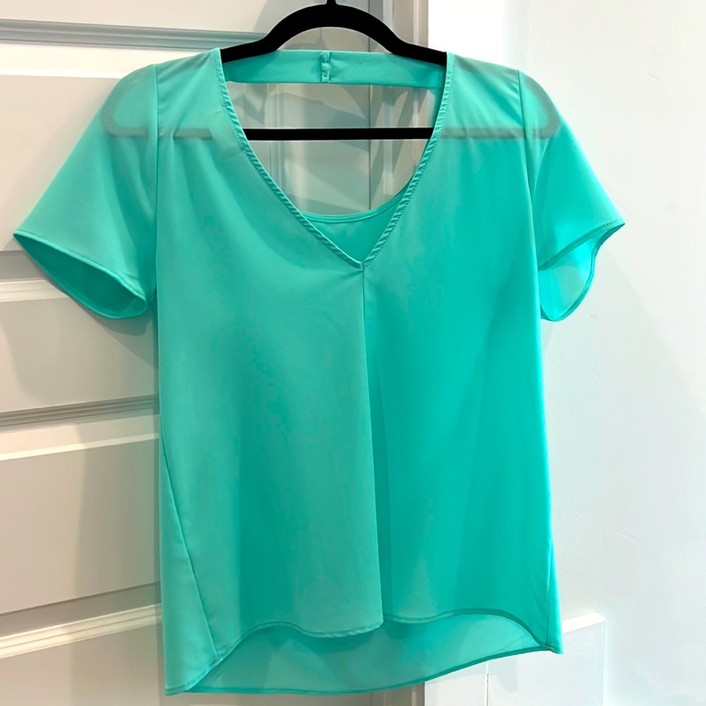 Everly Teal Blouse - M